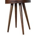 Circular Chestnut Wood Bedside Table: A Timeless Accent Piece for Your Home-Kulani Home