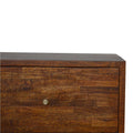 Contemporary Chestnut Wood Bedside Cabinet-Kulani Home