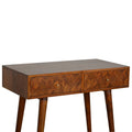 Contemporary Oak-ish Mango Wood Console Table with Assorted Drawer Fronts and Storage-Kulani Home