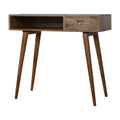 Contemporary Oak-ish Solid Wood Writing Desk-Kulani Home