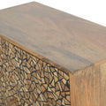 Contemporary Resin-Inlaid Black Mango Wood Cabinet-Kulani Home