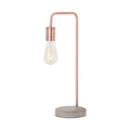 Contemporary Copper and Stone Industrial Lamp: A Stylish Lighting Masterpiece-Kulani Home