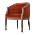 Crimson Velvet Accent Chair-Kulani Home