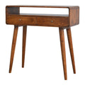 Curved Chestnut Console Table: A Timeless Addition to Your Home-Kulani Home