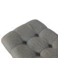 Curved Grey Tweed Upholstered Bench-Kulani Home