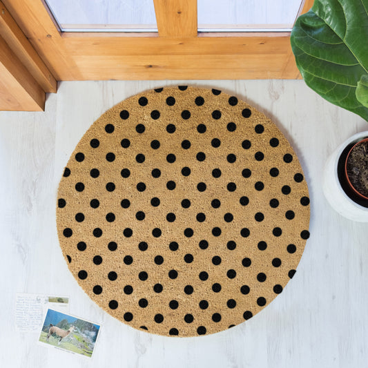 Dots Circle Doormat-Kulani Home