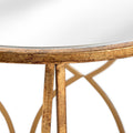 Duo: Luxurious Gold Lattice Side Tables-Kulani Home