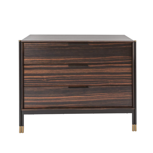 Ebony Greige Three-Drawer Chest: A Stylish Storage Solution for Your Home-Kulani Home