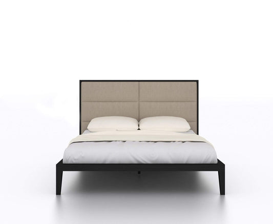 EleganceCraft Double Bed - Wenge / Beige-Kulani Home