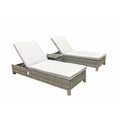 EleganceLounger: Modern Grey Sunbed Set with Cushions-Kulani Home