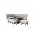 Elevate your Outdoor Dining Experience with the Luxurious Kimmie Fabric Sofa Dining Set-Kulani Home