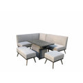 Elevate your Outdoor Dining Experience with the Luxurious Kimmie Fabric Sofa Dining Set-Kulani Home