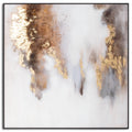 Ethereal Gold-Framed Metallic Glass Artwork: A Handcrafted Masterpiece in Abstract Brilliance-Kulani Home