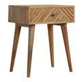 Exquisite Hand-Carved Solid Wood Bedside Table-Kulani Home