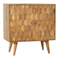 Exquisite Pineapple Carved Solid Mango Wood Cabinet with Nordic Style Feet-Kulani Home