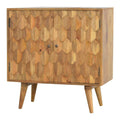 Exquisite Pineapple Carved Solid Mango Wood Cabinet with Nordic Style Feet-Kulani Home