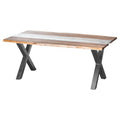 Exquisite Riverine Elegance: Live Edge Collection Dining Table-Kulani Home
