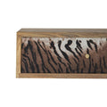Exquisite Tiger Print Wall-Mounted Bedside Table-Kulani Home