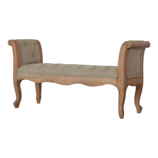 French-Inspired Solid Wood Bench-Kulani Home