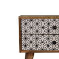 Geometric Oak-Ish 2-Drawer Bedside Table-Kulani Home