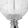 Glass and Metal Table Lamp with Textured Shade-Kulani Home