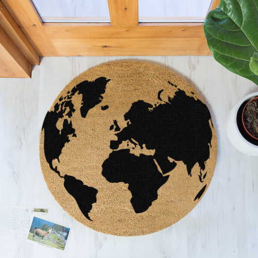 Globe Circle Doormat-Kulani Home