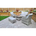 Grey 4-Seat Sofa Set with Stylish Coffee Table-Kulani Home