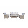 Grey 5 Seat Sofa Set with Stylish Coffee Table-Kulani Home