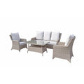 Grey 5 Seat Sofa Set with Stylish Coffee Table-Kulani Home