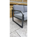 Grey Aluminum Corner Sofa Set with Chair and Coffee Table-Kulani Home