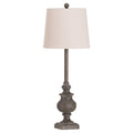 Grey Base Table Lamp with Natural Shade - Exquisite Lighting for Timeless Interiors-Kulani Home
