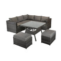 Grey Corner Dining Set: The Perfect Combination of Style and Functionality-Kulani Home