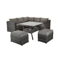 Grey Corner Dining Set: The Perfect Combination of Style and Functionality-Kulani Home