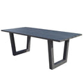 Grey Hand-Painted Aluminium Dining Table: Victoria Collection-Kulani Home