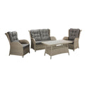 Grey Haven 4-Seat Sofa Set with Stylish Supper Table-Kulani Home