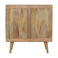 Grey Oak Cabinet: Hand-carved Solid Mango Wood Storage Solution-Kulani Home