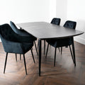 Grey Oak Oxford Dining Table with 4 Chairs-Kulani Home