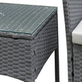 Grey Rattan 2 Seat Tea for Two Set - Exquisite Craftsmanship, Modern Design-Kulani Home