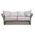 Grey Rattan Lily Daybed: A Luxurious Outdoor Retreat-Kulani Home