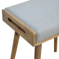 Grey Tweed Tray-Style Footstool with Nordic Legs-Kulani Home