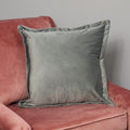 Grey Velvet Cushion - Feather Filled-Kulani Home