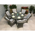 Grey Wicker Round Dining Table - Victoria Collection-Kulani Home