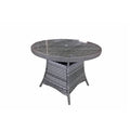 Grey Wicker Weave Round Dining Table-Kulani Home