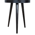 Handcrafted Ash Black Rattan End Table: Exquisite Solid Wood and Rattan Side Table for Your Stylish Home-Kulani Home