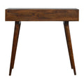 Handcrafted Chestnut Cube Carved Console Table-Kulani Home