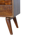 Handcrafted Nordic Chestnut TV Unit with Tile Carved Drawers-Kulani Home