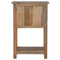Handcrafted Solid Mango Wood Telephone Table with Storage Drawers and Shelf-Kulani Home