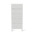 Ivory 5-Drawer Tallboy Chest - Crafted with MDF and 0.6mm Veneer, featuring Soft-Close Runners-Kulani Home