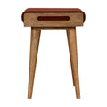 Luxurious Brick Red Velvet Tray Style Footstool with Nordic-Style Legs-Kulani Home