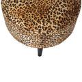 Luxurious Leopard Print Velvet Footstool: The Perfect Accent Piece for Your Home-Kulani Home